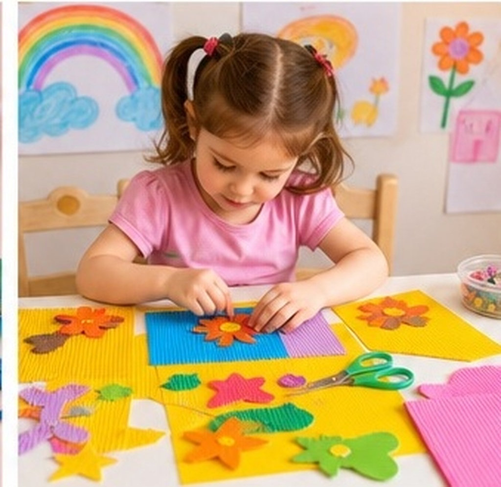 Art Craft With Paper - กระดาษลูกฟูกหลากสี หนา 40 แผ่น ขนาด 11.81x8.27