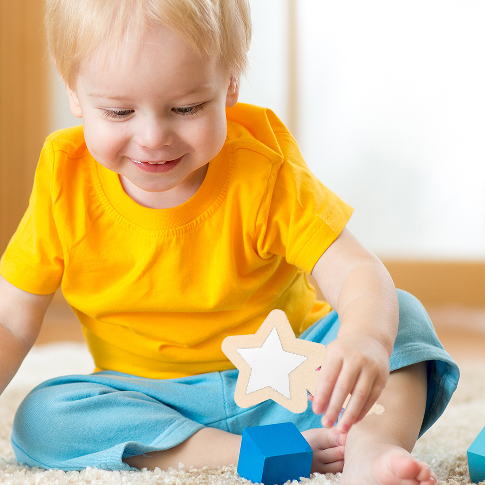 Art And Craft For Nursery - กระจกไม้ขนาดเล็ก 10 ชิ้น รูปดาว ไม่ทาสี ชุด