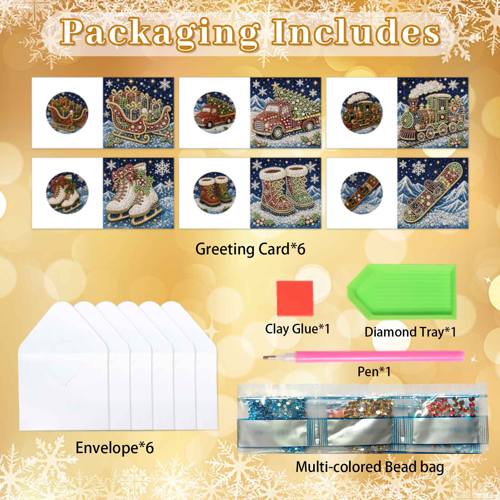 ชุดอุปกรณ์ทำการ์ดอวยพรแบบเพชร  - Art Craft Kit บทวิจารณ์และราคา
