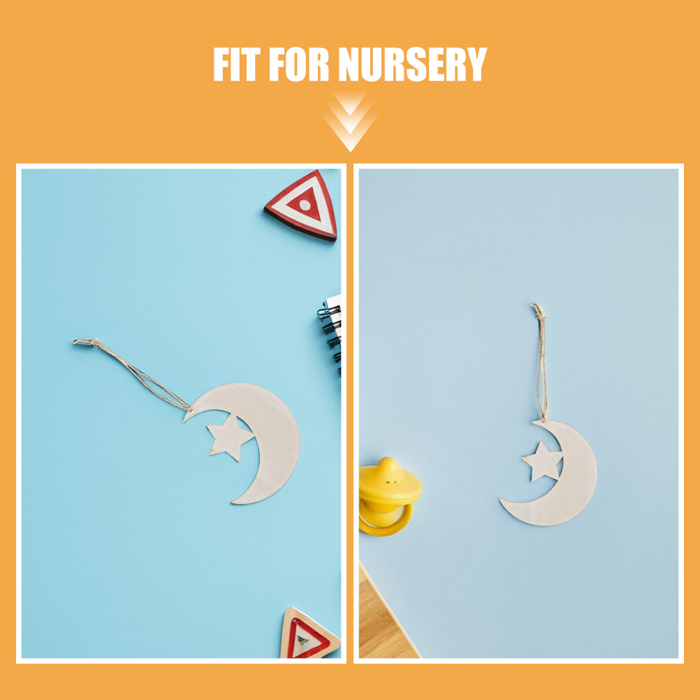 ชิ้นไม้ธรรมชาติรูปพระจันทร์และ - Art And Craft For Nursery บทวิจารณ์และราคา