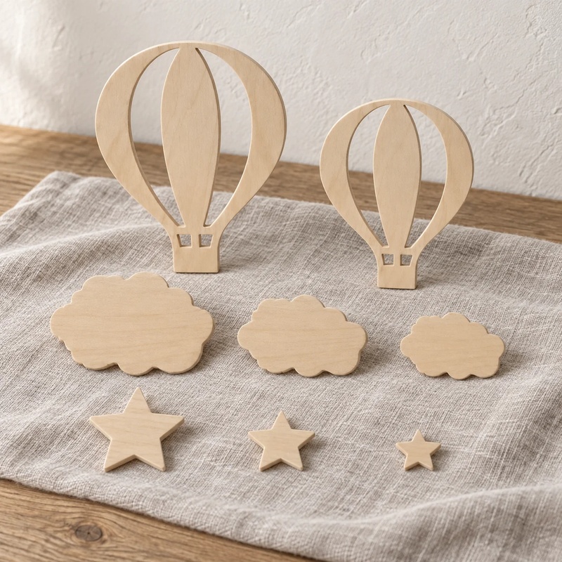 ชุดตกแต่งผนังไม้รูปบอลลูน 13 ช - Art And Craft For Nursery บทวิจารณ์และราคา